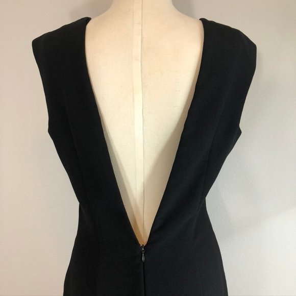 Zara Basic Little Black Dress with Deep V-Back - Picture 3 of 6